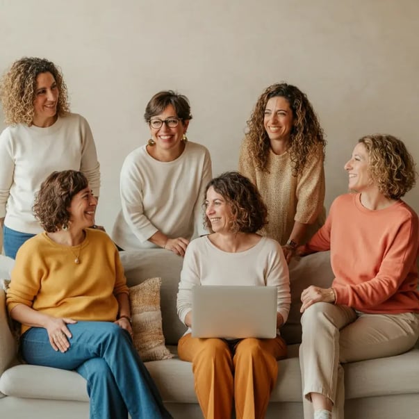 grupo de mujeres sonriendo